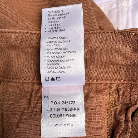 NWOT PAIGE Mayslie Pleated Cotton Twill Jeans in Vintage Mocha Womens 30 Joggers - Picture 11 of 16